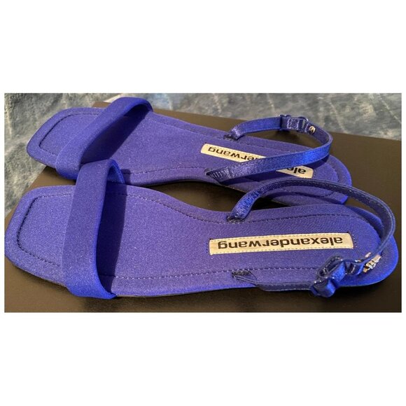 Alexander Wang Ryder Foldable Flat Sandals Neptune Blue SZ: 37 - Picture 1 of 3